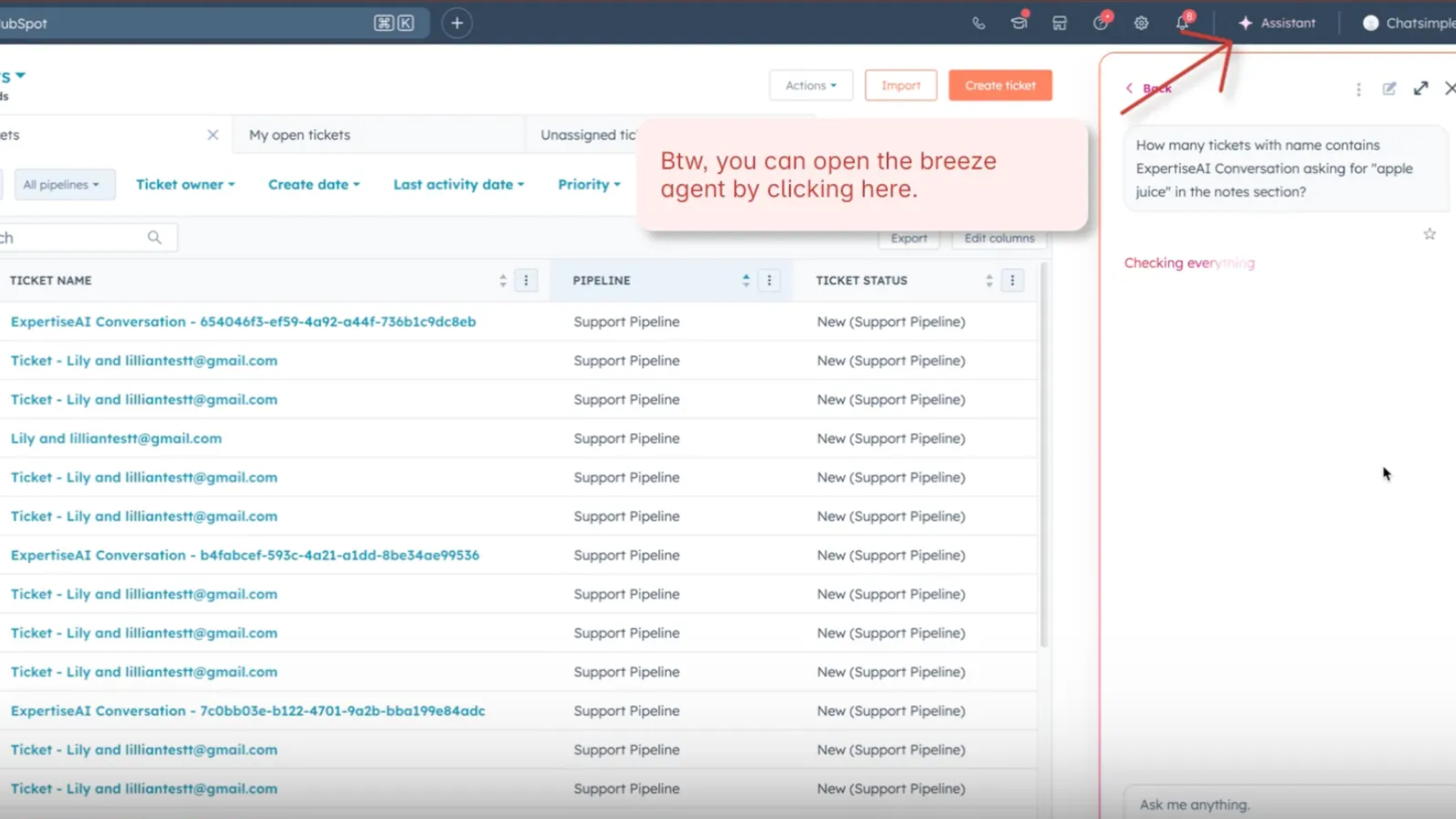 Analyze using Breeze AI